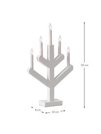 Lampada per finestra in legno con candele LED Vinga, Bianco, Larg. 32 x Alt. 50 cm