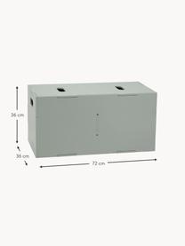 Caja de madera Cube, Madera de abedul pintada

Este producto está hecho de madera de origen sostenible y con certificación FSC®., Verde salvia, An 72 x Al 36 cm