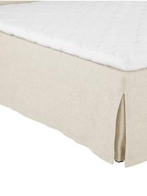 Cama matrimonial Premium Violet, Patas: madera de haya maciza pin, Beige, 200 x 200 cm