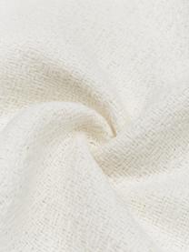 Housse de coussin blanc crème à houppes décoratives Lori, 100 % coton, Blanc crème, larg. 40 x long. 40 cm