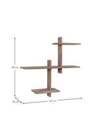 Estante de pared de madera de pino Gavi, Madera de pino, Madera de pino, An 53 x Al 56 cm