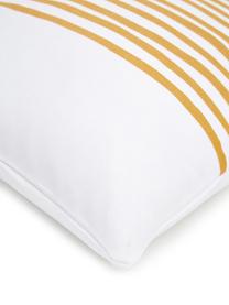 Housse de coussin 40x40 orange blanc Corey, Orange, blanc