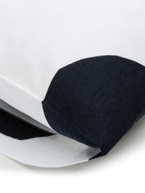 Dubbelzijdig dekbedovertrek Dot, Katoen, Bovenzijde: wit, zwart. Onderzijde: wit, 140 x 200 cm + 1 kussenhoes 60 x 70 cm