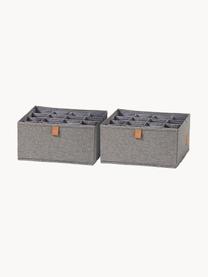 Set 2 scatole Premium, Grigio scuro, marrone, Larg. 30 x Prof. 30 cm