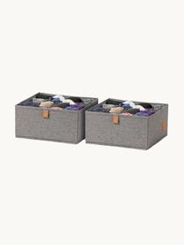 Set 2 scatole Premium, Grigio scuro, marrone, Larg. 30 x Prof. 30 cm