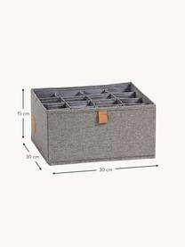 Úložné boxy Premium, 2 ks, Tmavě šedá, hnědá, Š 30 cm, H 30 cm