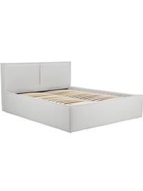 Gestoffeerd bed Dream met opbergruimte, Bekleding: polyester (gestructureerd, Frame: massief grenenhout, FSC-g, Geweven stof lichtgrijs, B 160 x L 200 cm