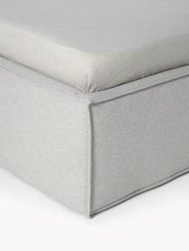 Letto imbottito con contenitore Dream, Rivestimento: poliestere (tessuto testu, Tessuto grigio chiaro, Larg. 160 x Lung. 200 cm