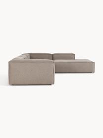 Sofá rinconera modular grande Lennon, Tapizado: 100% poliéster Alta resis, Estructura: madera contrachapada de p, Patas: plástico Este producto es, Tejido gris pardo, An 329 x F 269 cm, chaise longue izquierda