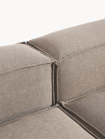 Canapé d'angle XL modulable Lennon, Tissu taupe, larg. 329 x prof. 269 cm, méridienne à gauche