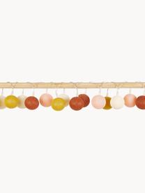 Ghirlanda a LED Colorain, 378 cm, Lanterne: poliestere certificato WF, Ruggine, giallo senape, rosa chiaro, bianco, Lung. 378 cm