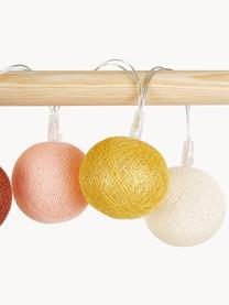 Guirlande lumineuse LED Colorain, 378 cm, Rouge rouille, jaune moutarde, rose pâle, blanc, long. 378 cm