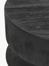 Okrúhly odkladací z mangového drevo stolík Ringo, Mangové drevo, Čierna, Ø 29 x V 48 cm