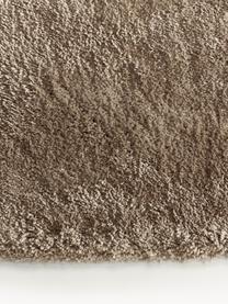 Flauschiger Hochflor-Teppich Leighton, Mikrofaser (100 % Polyester, GRS-zertifiziert), Braun, B 80 x L 150 cm (Größe XS)