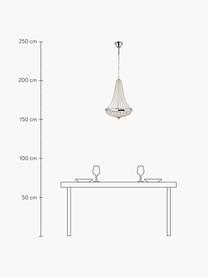 Lampadario Gränsö, Struttura: metallo cromato, Baldacchino: metallo cromato, Argentato, trasparente, Ø 40 x Alt. 59 cm