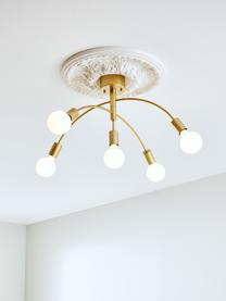 Lampada da soffitto grande in metallo Cygnus, Metallo rivestito, Dorato, Ø 70 x Alt. 34 cm