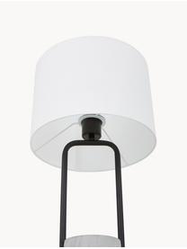 Velká stolní lampa s betonovou podstavou Pipero, Bílá, šedá, Ø 28 cm, V 51 cm