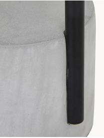 Große Tischlampe Pipero mit Betonfuß, Lampenschirm: Textil, Lampenfuß: Metall, pulverbeschichtet, Weiß, Grau, Ø 28 x H 51 cm