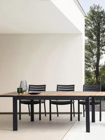 Mesa extensible para exterior Belmar, 220-340 x 100 cm, Aluminio con pintura en polvo, Antracita, aspecto madera, An 220-340 x F 100 cm