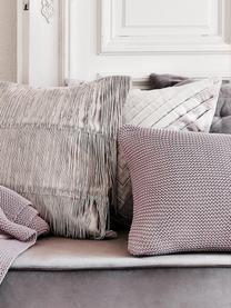 Dzianinowa poszewka na poduszkę z bawełny organicznej Adalyn, 100% bawełna organiczna, certyfikat GOTS, Jasny różowy, S 40 x D 40 cm