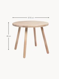 Kulatý dětský stůl kaučukového dřeva Dilcia, Kaučukové dřevo, Kaučukové dřevo, Ø 55 cm, V 48 cm