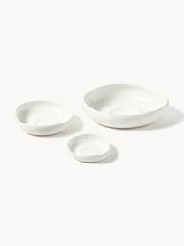 Set di 3 ciotole decorative Alice, Gres, Bianco, Set in varie misure