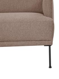 Kleine hoekbank Fluente, Bekleding: 100% polyester De duurzam, Frame: massief grenenhout, FSC-g, Poten: metaal, gepoedercoat, Geweven stof taupe, B 198 x D 152 cm, hoekdeel links