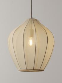 Hanglamp Beau van netstof, Lampenkap: textiel, Lichtbeige, Ø 40 x H 42 cm