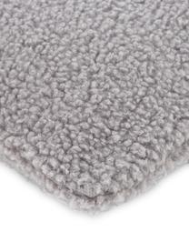 Housse de coussin 45x45 peluche moelleuse Mille, Gris clair, larg. 45 x long. 45 cm