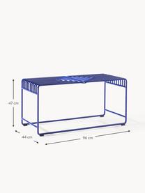 Banc en métal Banu, Bleu roi, larg. 96 x prof. 44 cm