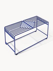 Banc en métal Banu, Bleu roi, larg. 96 x prof. 44 cm