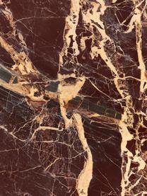 Tavolino in marmo Dila, Marmo, pannelli di fibra a media densità (MDF), Marrone scuro marmorizzato, Ø 40 x Alt. 45 cm