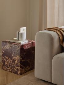 Tavolino in marmo Dila, Marmo, pannello di fibra a media densità (MDF), Marrone scuro marmorizzato, Ø 40 x Alt. 45 cm