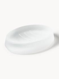 Sklenená miska na mydlo Ocean, Sklo, Biela, polopriehľadná, Š 14 x H 10 cm