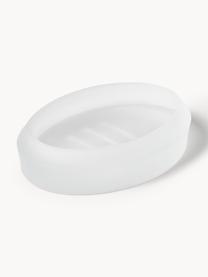 Porte-savon en verre Ocean, Verre, Blanc, translucide, larg. 14 x haut. 10 cm
