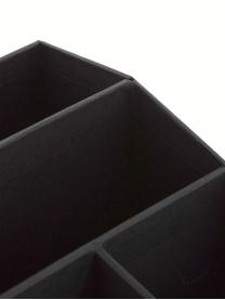 Organizador de escritorio Greta, Cartón laminado macizo
(100% papel reciclado), Negro, An 24 x Al 18 cm