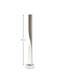 Grote vloerlamp Evita, dimbaar, Diffuser: stof, Greige, H 190 cm