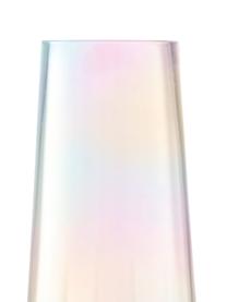 Grote mondgeblazen vaas Pearl, Glas, Parelglans, Ø 13 x H 36 cm