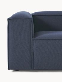 Fauteuil Lennon, Tissu bleu foncé, larg. 130 x prof. 101 cm