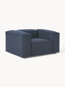 Fauteuil Lennon, Bekleding: 100% polyester Met 15.000, Frame: massief grenenhout, multi, Poten: kunststof Dit product is , Geweven stof donkerblauw, B 130 x H 101 cm