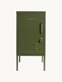 Szafka nocna z metalu The Shorty, Stal malowana proszkowo, Ciemny zielony, S 35 x H 72 cm