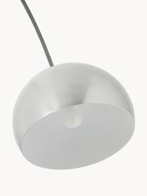 Grosse Bogenlampe Arco, Silberfarben, Weiss, marmoriert, H 240 x T 220 cm