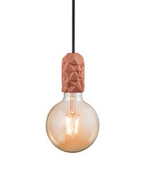 Lampa wisząca z porcelany Hang, Terakota, Ø 5 x W 9 cm