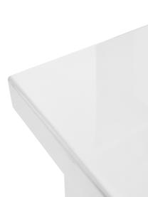 Tavolino Crozz, Pannello di fibra a media densità (MDF) laccato, Bianco, Larg. 40 x Alt. 58 cm