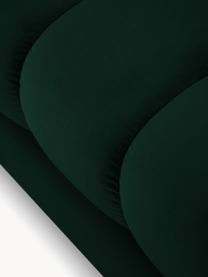Sametová rohová pohovka Mamaia (5místná), Lahvově zelená, Š 293 cm, H 185 cm, pravé rohové provedení