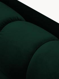 Sametová rohová pohovka Mamaia (5místná), Lahvově zelená, Š 293 cm, H 185 cm, pravé rohové provedení