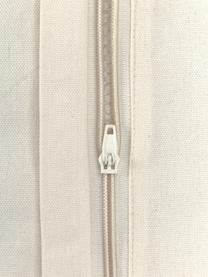 Kussenhoes Karla met goudkleurig patroon, 100% katoen, Beige, 40 x 60 cm