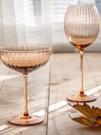 Sada ručně vyrobených sklenic na šampaňské Lyon, 2 díly, Sklo, Světle hnědá, Ø 12 cm, V 16 cm, 280 ml