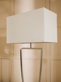 Stehlampe Toulouse, Lampenschirm: Textil, Lampenfuß: Metall, verchromt, Silberfarben, Weiß, H 157 cm