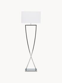 Lampa podłogowa Toulouse, Odcienie srebrnego, biały, W 157 cm